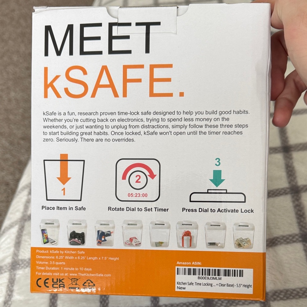 KSafe Time Locking Container - White - Picture 2 of 8
